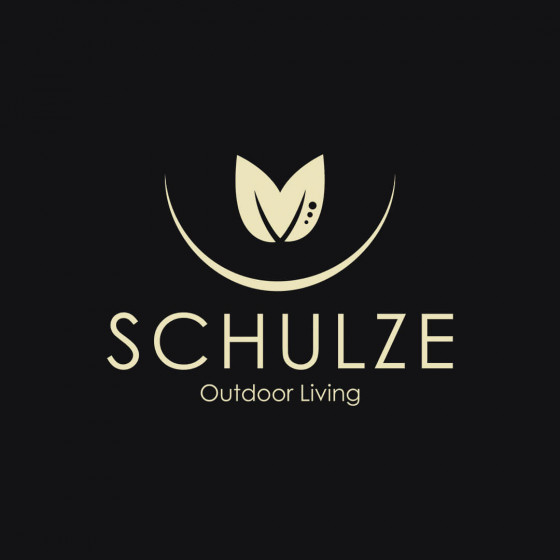 Logo-Design für einen Gartenmöbel-Fachhandel auf dunklem Grund