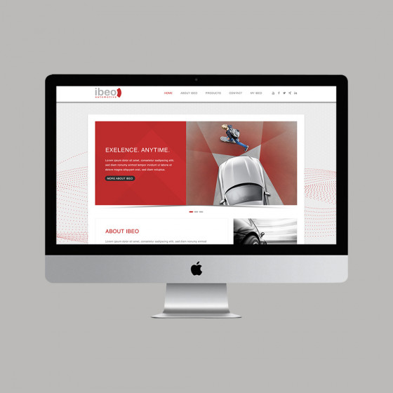 Englischsprachige Website-Gestaltung für ein Unternehmen der Sensortechnologie