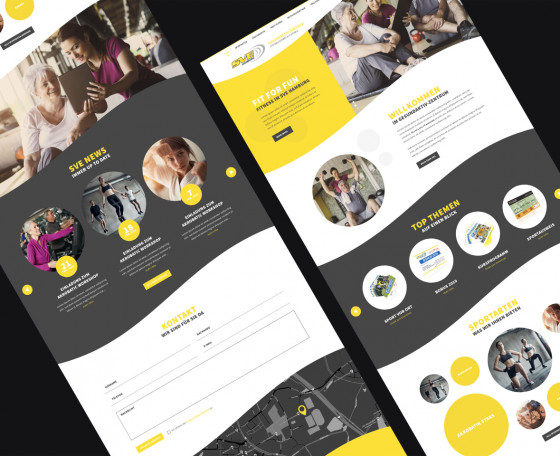 Website-Gestaltung für einen Anbieter von Personal Fitness