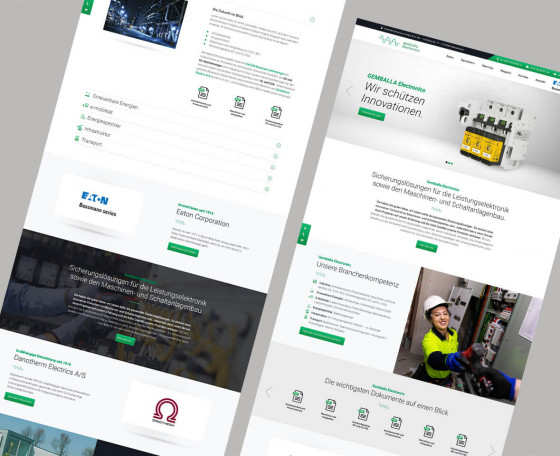 Website eines Spezialisten für Sicherungslösungen in der Leistungselektronik