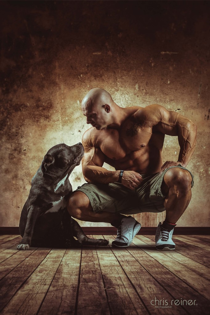 Portraitfotografie Mann mit Hund