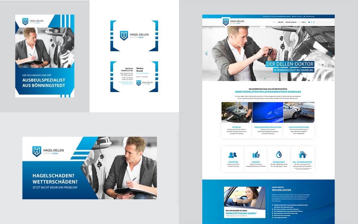 Corporate Design und Programmierung für Hagelschadenzentrum Hamburg