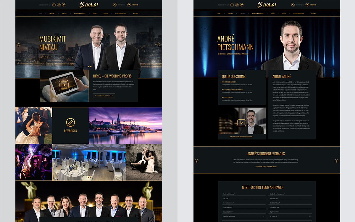 Hochzeits-DJ Hamburg Web-Design