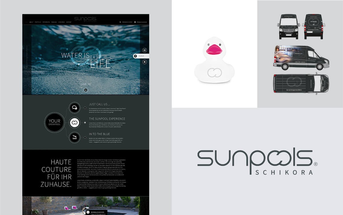 Unternehmensauftritt, Web-Design SUNPOOLS