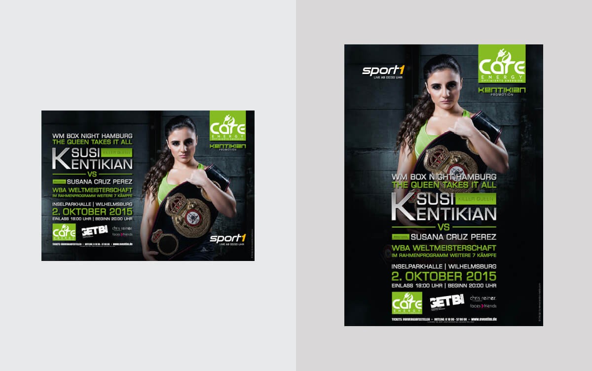 Flyer Design Für Hamburger Boxerin Susi Kentikian