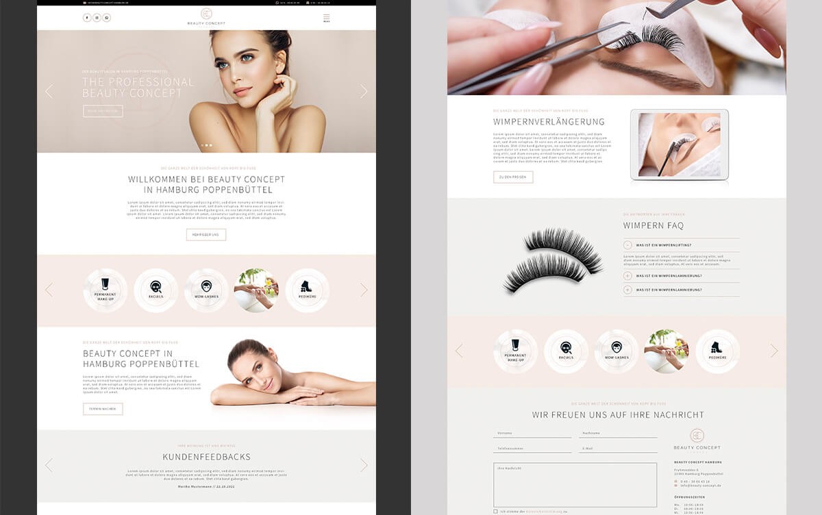 Design und Programmierung Beauty Concept Hamburg