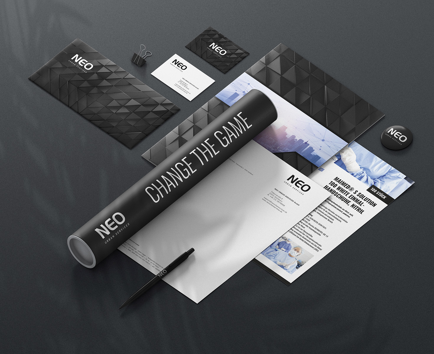 Werbeagentur Corporate Design, Introfoto zeigt Mockup